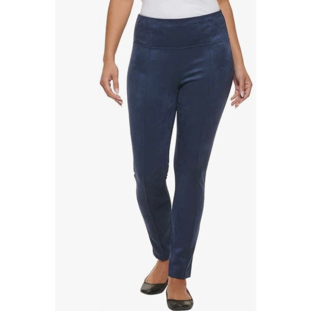 Andrew Marc Womens Lightweight Faux Suede Navy Pull on leggings, Size XXL